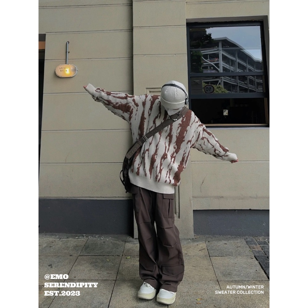 EMO50106ㅣ美式街頭提花針織衫-細節圖6