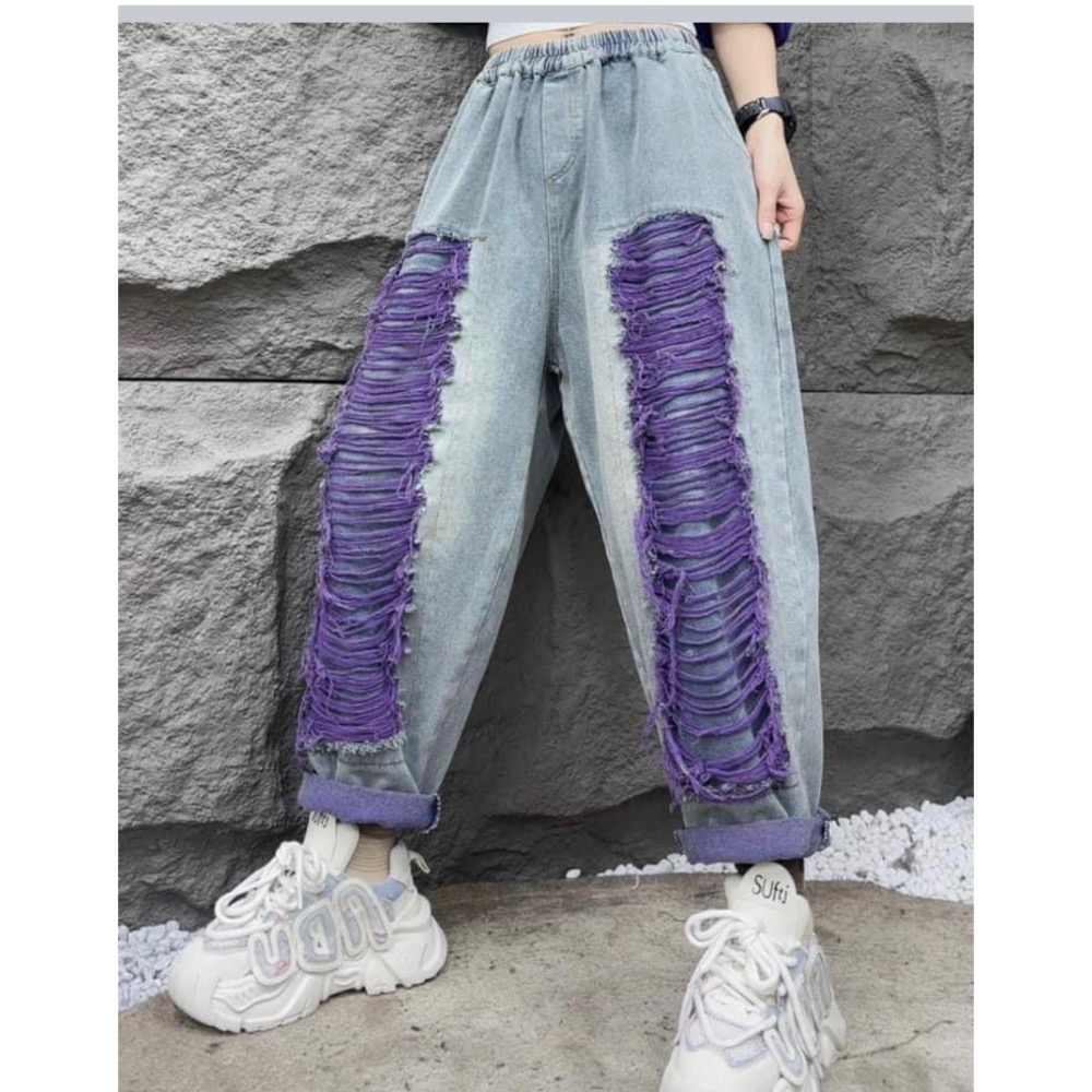 腰身鬆緊帶舒服街頭運動設計理念風格長方形 鬍鬚牛仔褲潮流畤尚設計理念百搭有型設計-細節圖5