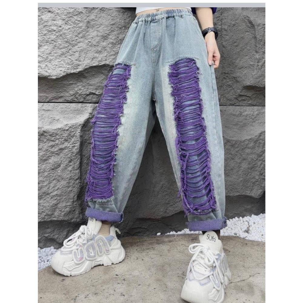 腰身鬆緊帶舒服街頭運動設計理念風格長方形 鬍鬚牛仔褲潮流畤尚設計理念百搭有型設計-細節圖8