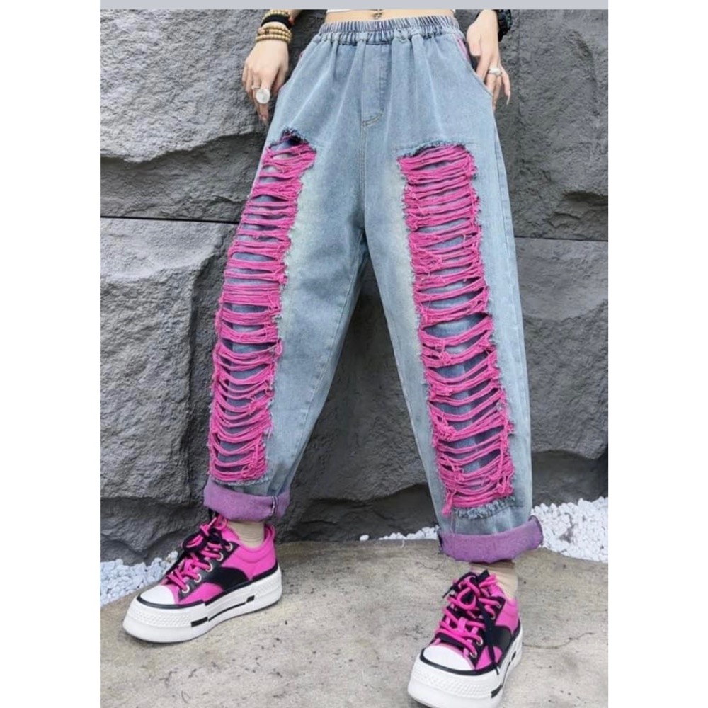 腰身鬆緊帶舒服街頭運動設計理念風格長方形 鬍鬚牛仔褲潮流畤尚設計理念百搭有型設計-細節圖9