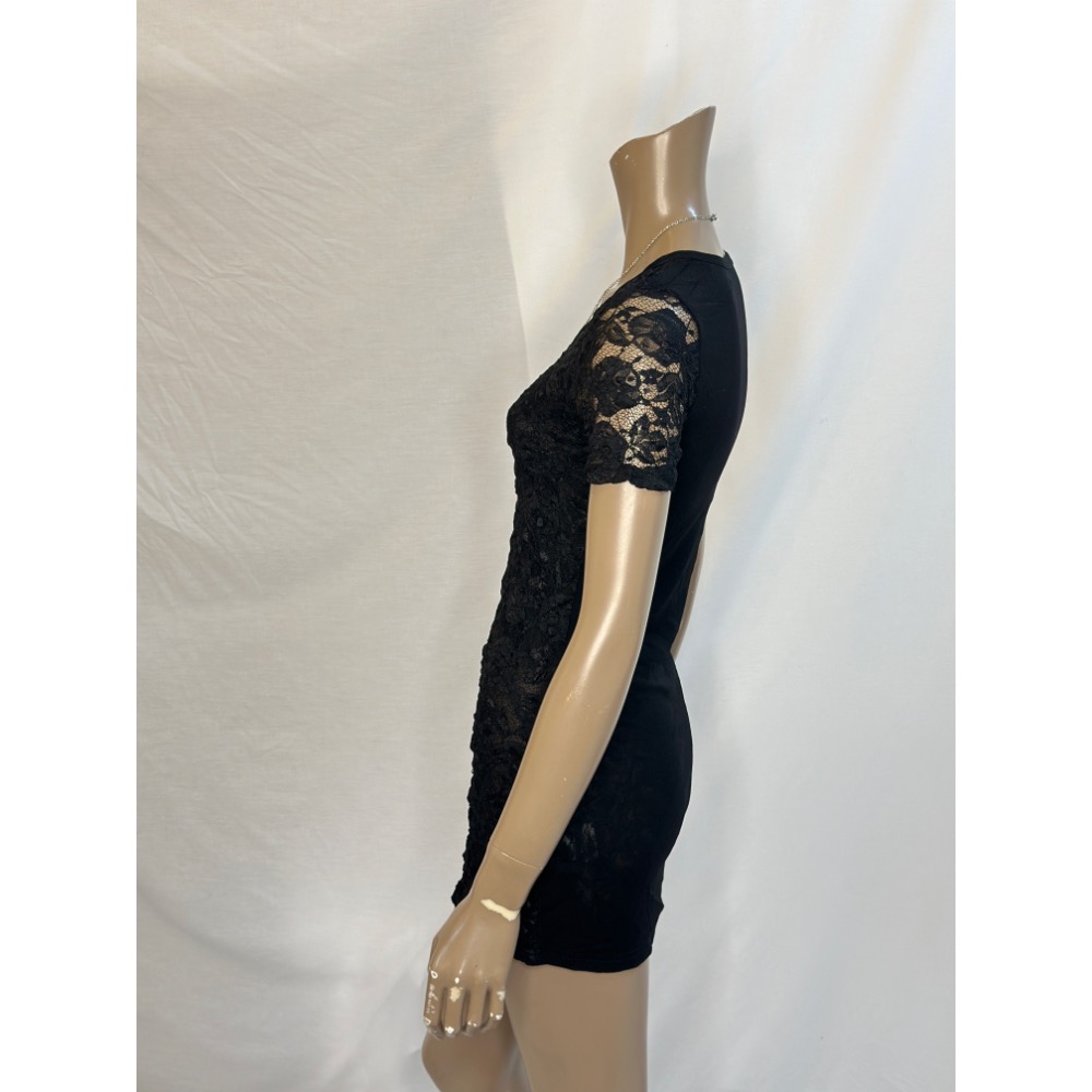 蕾絲拼接絲襪俏麗短䄂短洋裝S號M號乚號單 賣短䄂短洋裝-細節圖8