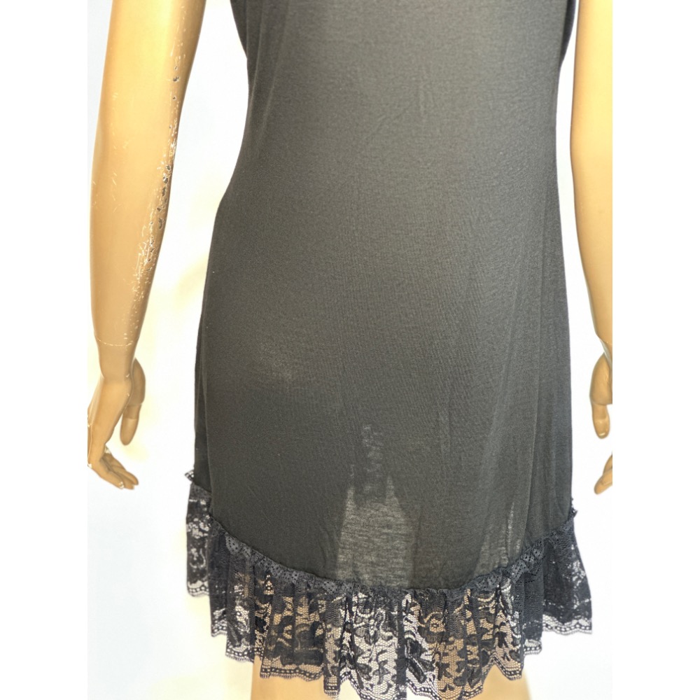 棉紗短袖內襯洋裝下擺拼接蕾絲-細節圖6