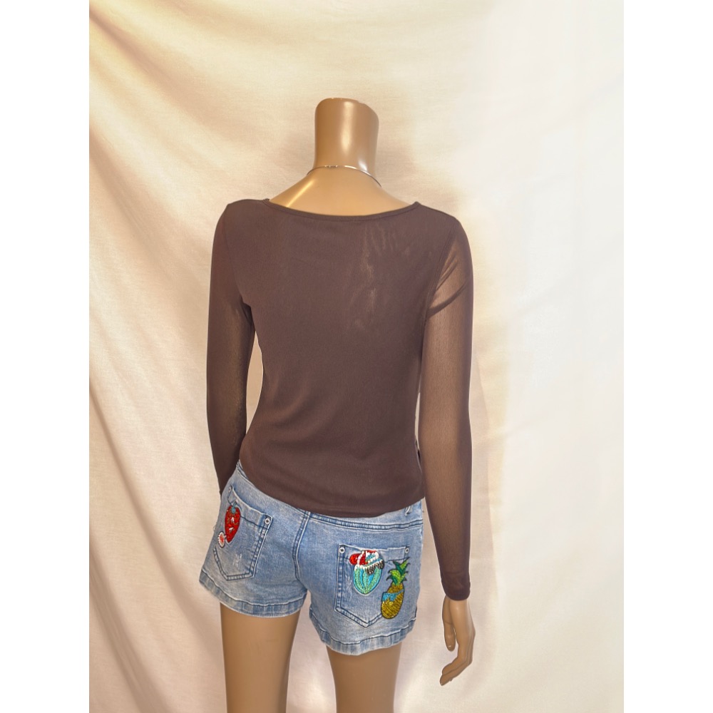 設計款專櫃款藍灰藍色腰身抓皺唯美浪漫 。絲襪衣-細節圖11