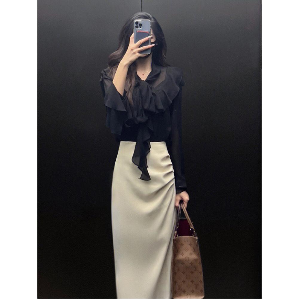 台灣現貨+預購♥新款韓版名媛職業風質感氣質OL職業顯瘦半身裙/長裙/包臀裙/一步裙-細節圖6