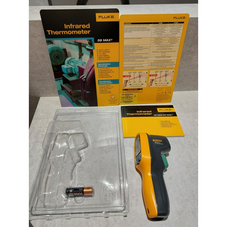 【FLUKE專賣店】FLUKE 59 MAX+/ 59 MAX plus紅外線測溫儀 現貨 測溫達 500℃-細節圖4