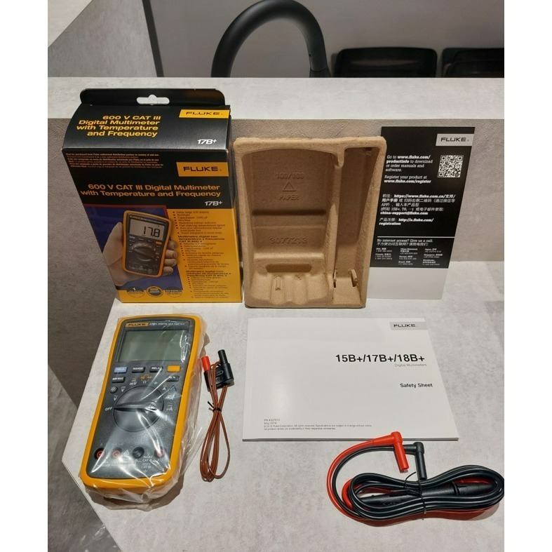【FLUKE專賣店】FLUKE 17B+/ 17B plus電表 可測溫度和頻率 現貨 含稅價附發票 萬用表-細節圖4