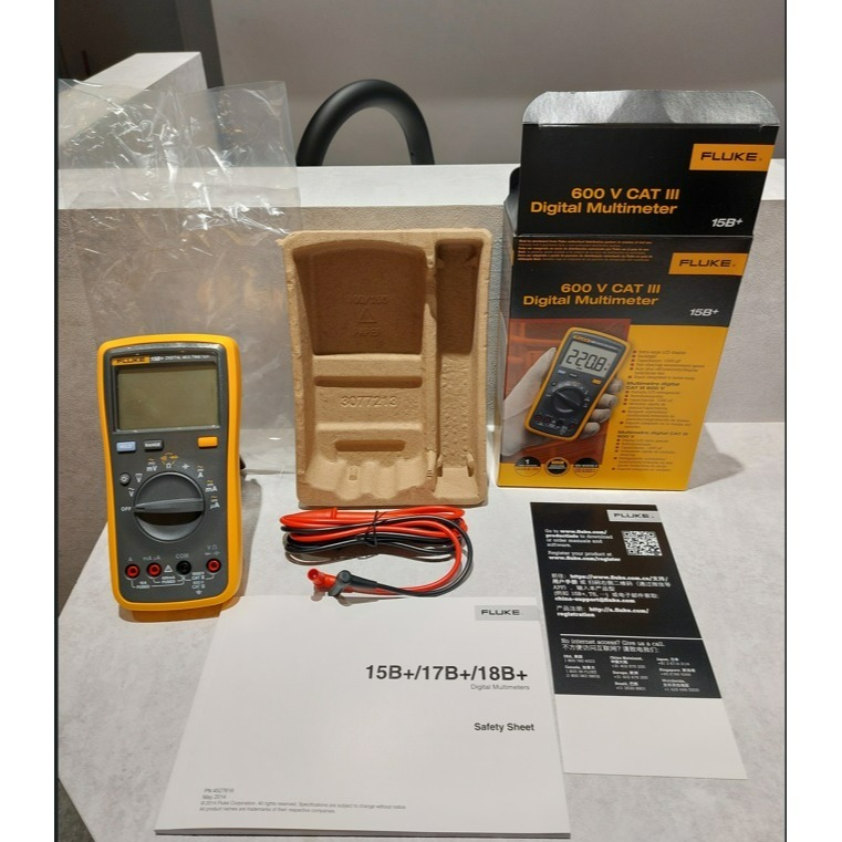 【FLUKE專賣店】FLUKE 15B+(15B plus) 現貨 含稅價附發票 三位半電表 萬用表 入門款三用電表-細節圖2