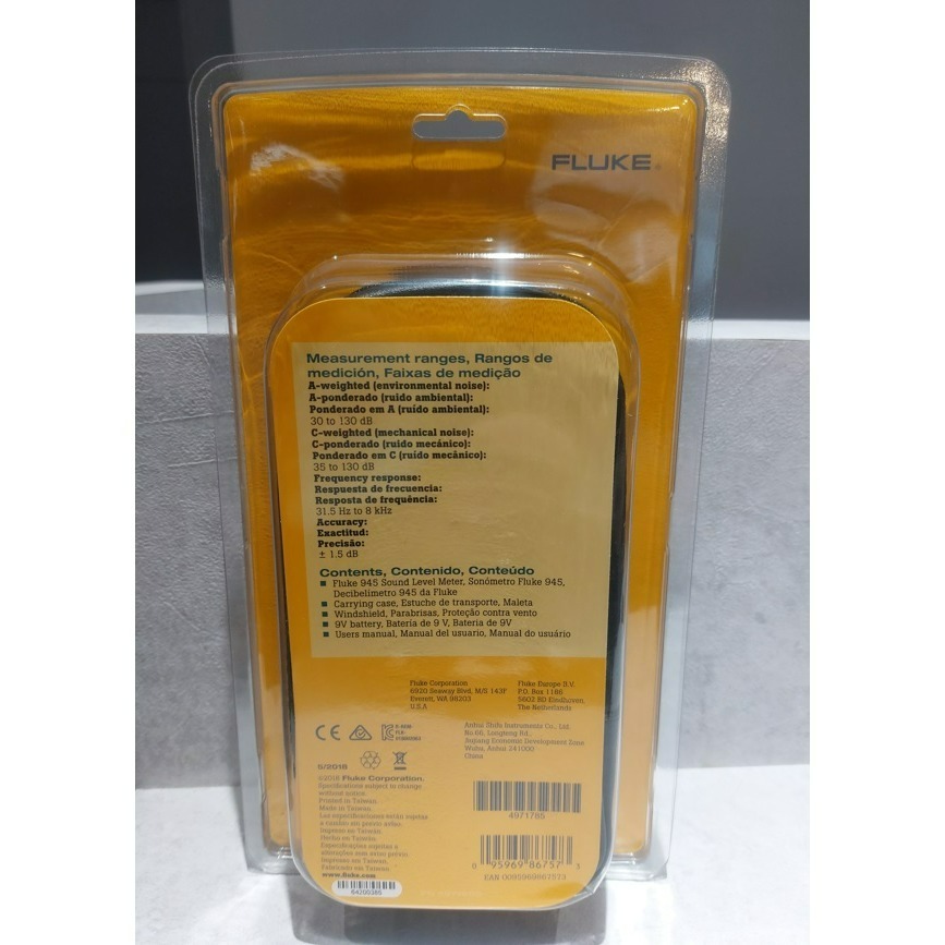 【現貨】FLUKE 945 噪音計 噪音測試 30dB到130dB 含稅價附發票 台北有店面-細節圖3