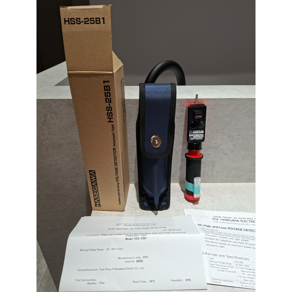 日本長谷川 HASEGAWA HSS 25B1伸縮式交流電壓檢測器AC 80 V-25 kV 高壓/ 低壓驗電 驗電筆-細節圖2