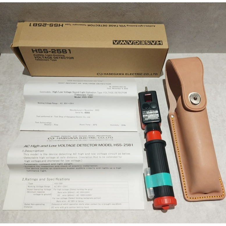 日本長谷川 HASEGAWA HSS 25B1伸縮式交流電壓檢測器AC 80 V-25 kV 高壓/ 低壓驗電 驗電筆-細節圖2