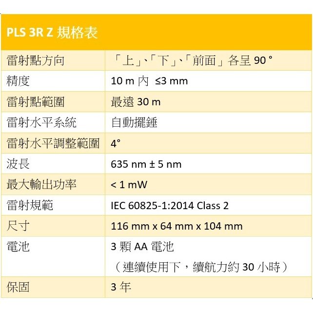 【現貨 附發票】PLS 3R Z 紅光 3點水平儀 現貨 PLS3R 3點雷射儀-細節圖9