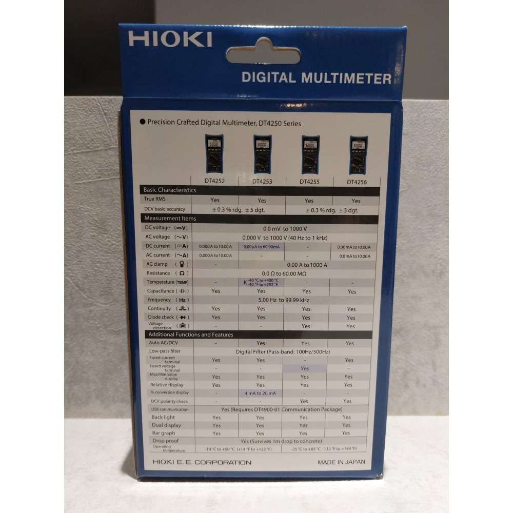 【現貨 附發票】HIOKI DT4256 數字三用電表 萬用表 測試線升級為L9300-細節圖3