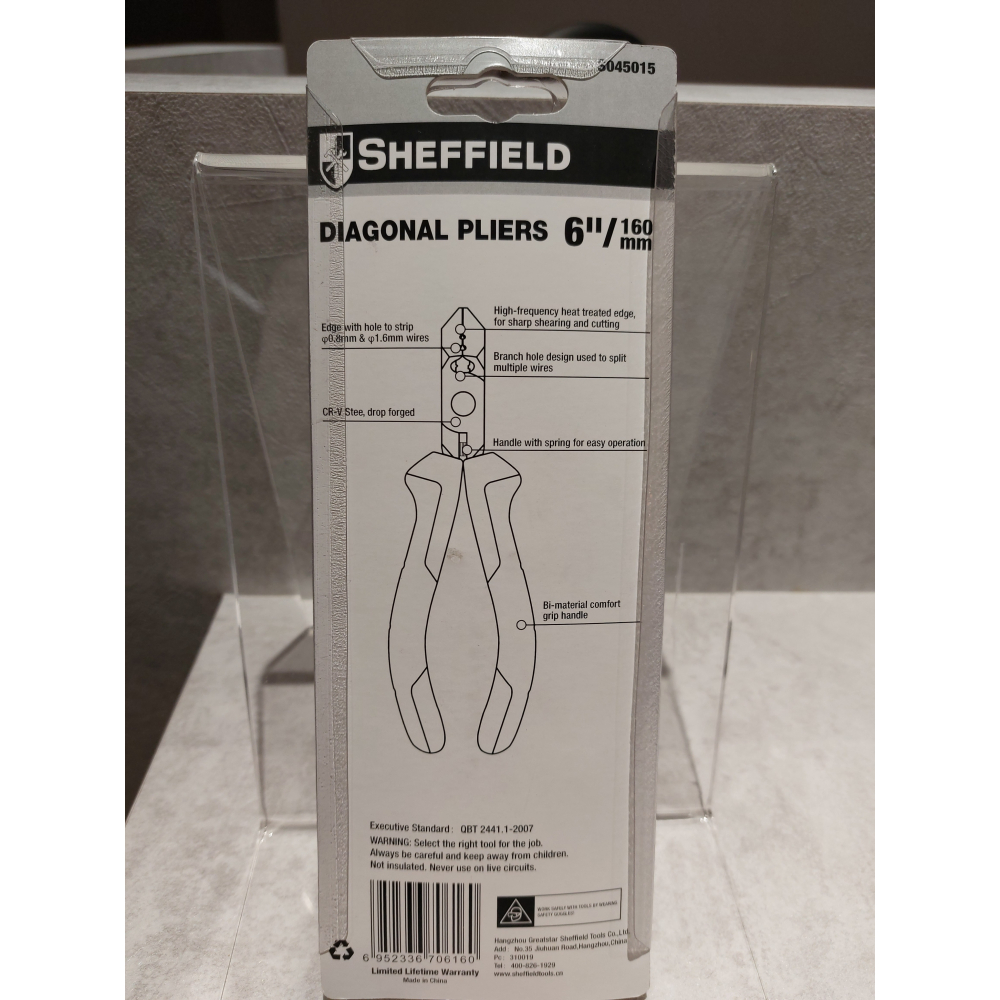 【現貨 附發票】鋼盾 SHEFFIELD 6吋斜嘴鉗 S045015 斜口鉗-細節圖3