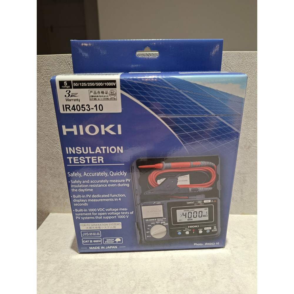 【現貨 附發票】HIOKI IR4053-10 絕緣高阻計 測PV絕緣電阻 測量達4000 MΩ-細節圖2