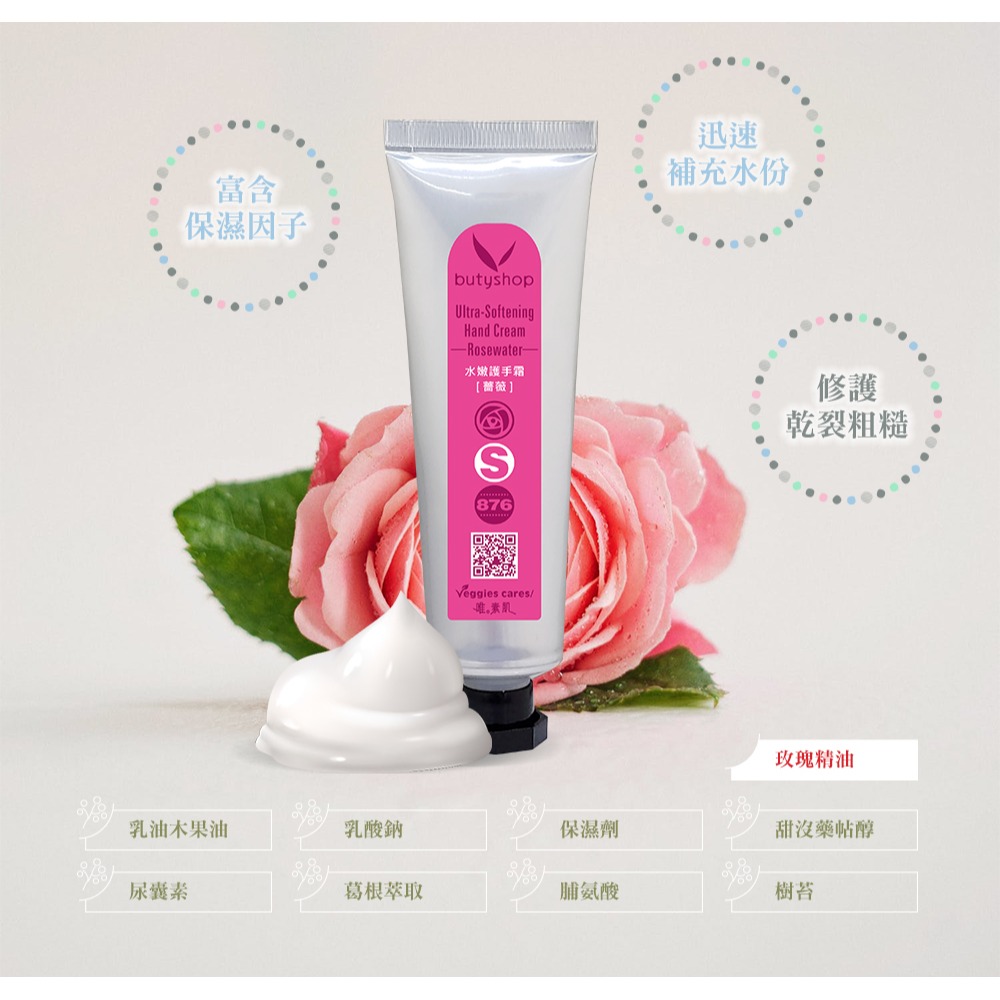 butyshop護手霜-田園/薔薇/乳油木果/薰衣草/檸檬馬鞭草 (60gm)-細節圖8