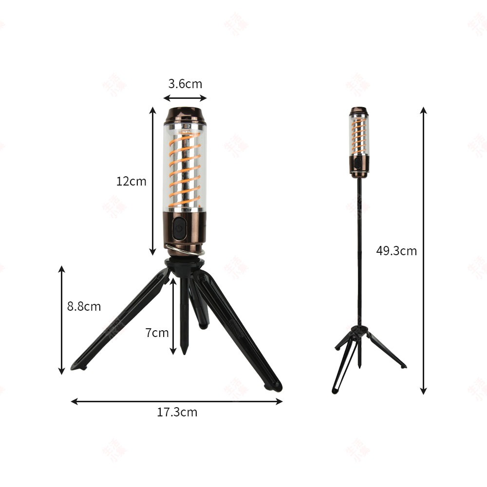 【台灣現貨+發票】可攜式多功能露營燈 充電野營燈 氣氛燈 登山燈 照明燈 LED燈 手電筒 小夜燈 床頭燈 生活小集-細節圖9
