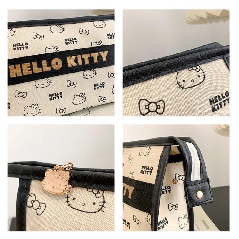 現貨👝HelloKitty正版新款帆布手提洗漱包化妝包-細節圖3