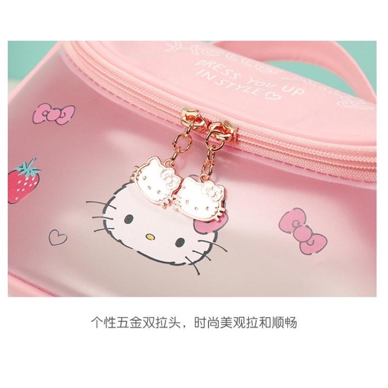 現貨🫧新款HelloKitty磨砂大容量防水手提掛鈎洗漱收納包-細節圖7