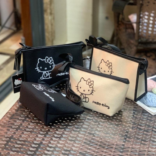 👝Hello Kitty正版授權韓版蝴蝶結化妝包零錢包手機包