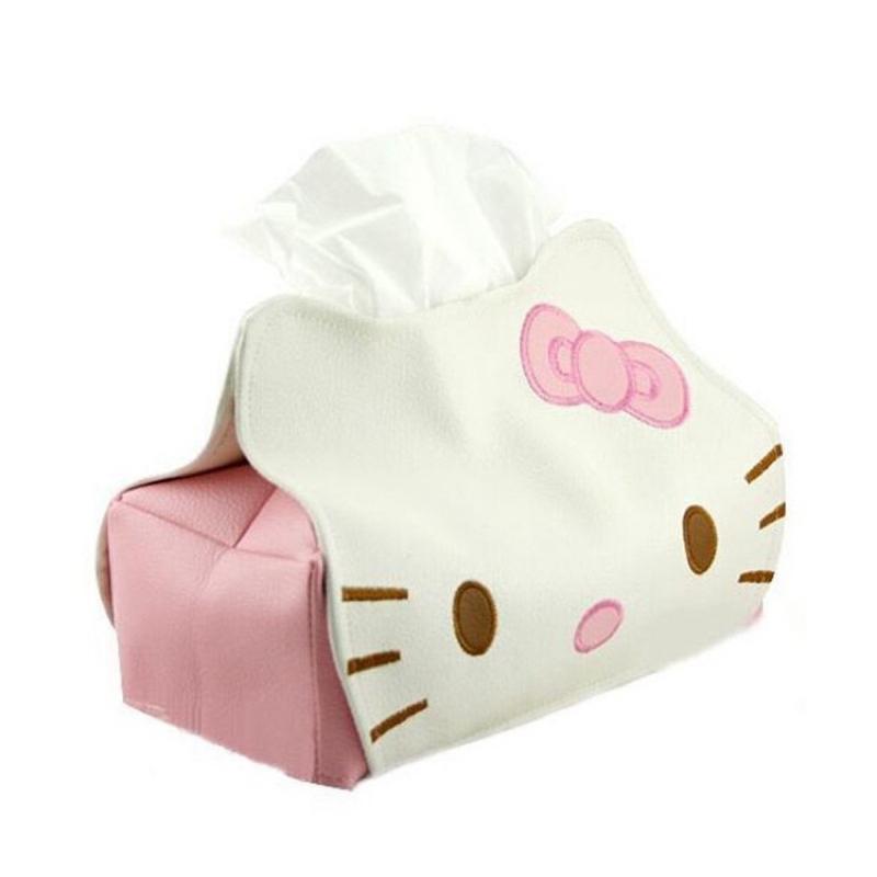 現貨🧻HELLO KITTY精美皮革面紙盒-細節圖2