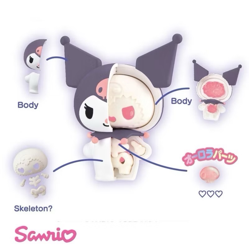 日本進口正版授權 解體拼圖解剖公仔FANTASY-三麗鷗SANRIO Kitty 酷洛米 帕恰狗 人魚漢頓 美樂蒂-細節圖4