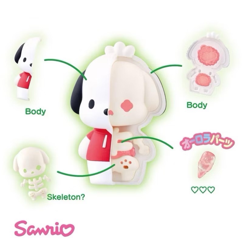 日本進口正版授權 解體拼圖解剖公仔FANTASY-三麗鷗SANRIO Kitty 酷洛米 帕恰狗 人魚漢頓 美樂蒂-細節圖5