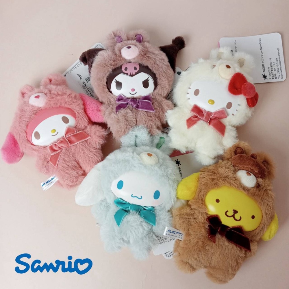 日本進口正版授權 兔兔裝 玩偶吊飾-三麗鷗 SANRIO（大耳狗）-細節圖2