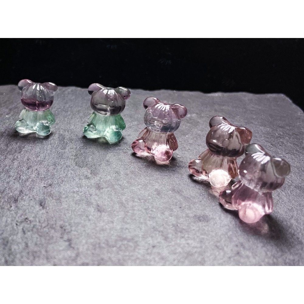 230831-2 螢石泰迪熊造型珠-細節圖3