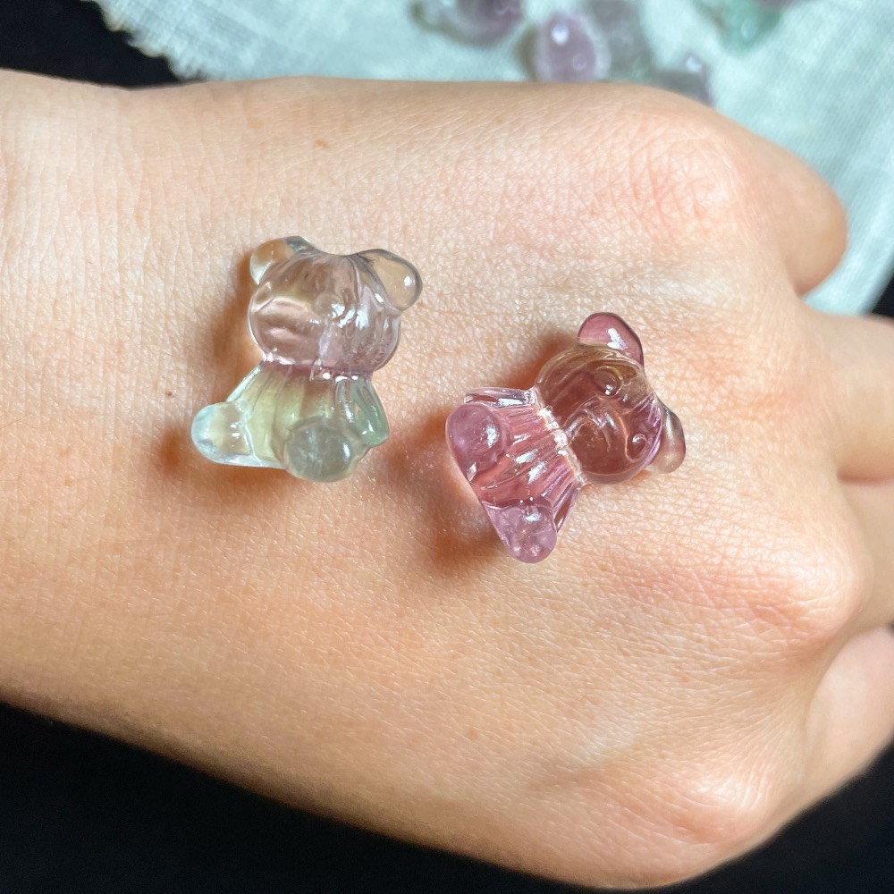 230831-2 螢石泰迪熊造型珠-細節圖7