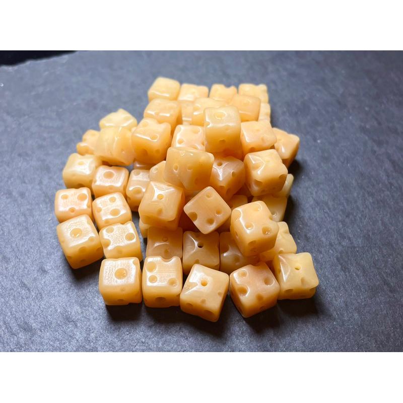 【羊角樹手作坊】白玉菩提乳酪小方塊珠 散珠-細節圖2