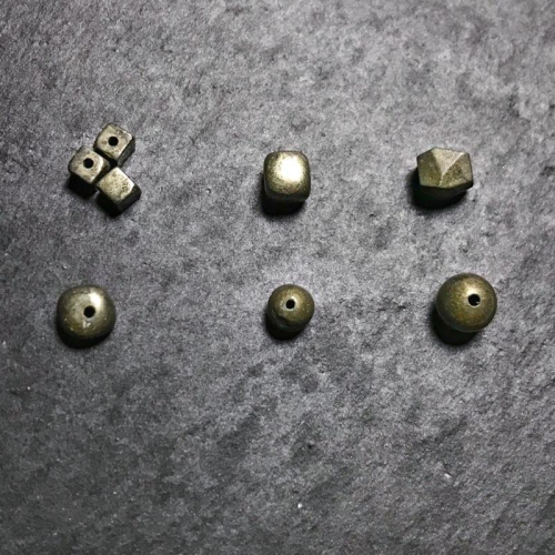✨黃鐵礦貨櫃✨ 黃鐵礦造型散珠 尺寸最齊 圓珠 隨形 滾石 手作 礦石