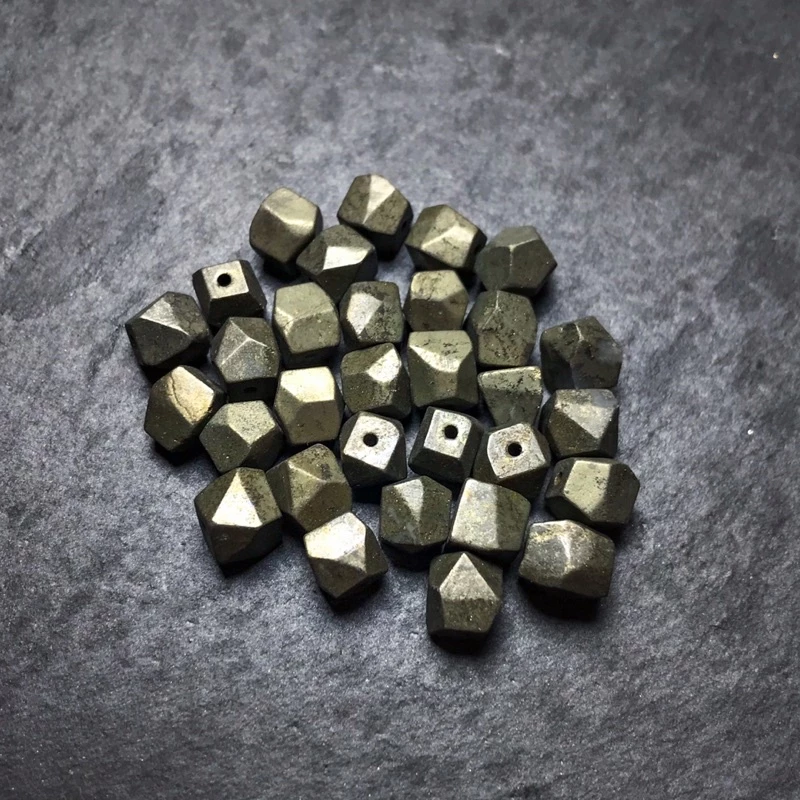 ✨黃鐵礦貨櫃✨ 黃鐵礦造型散珠 尺寸最齊 圓珠 隨形 滾石 手作 礦石-規格圖7