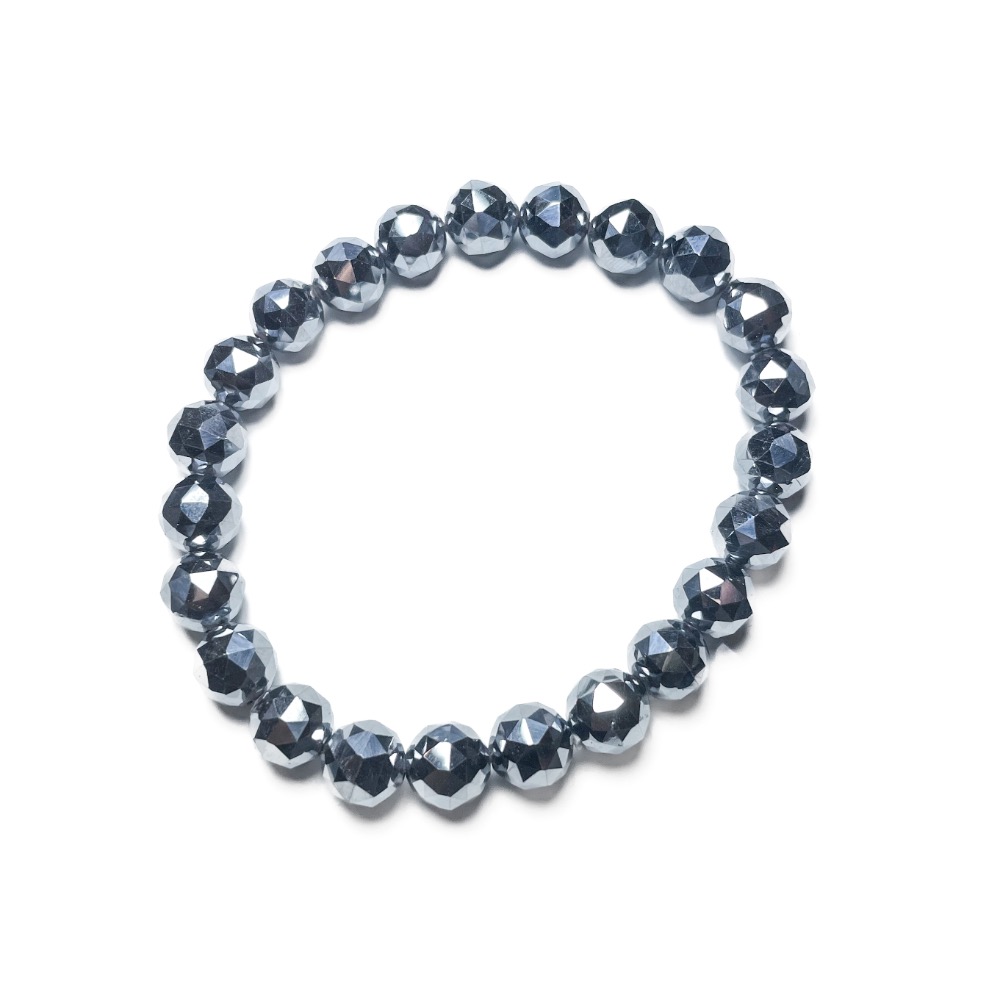 【羊角樹工作室】 鈦赫茲鑽切手串9mm-細節圖2