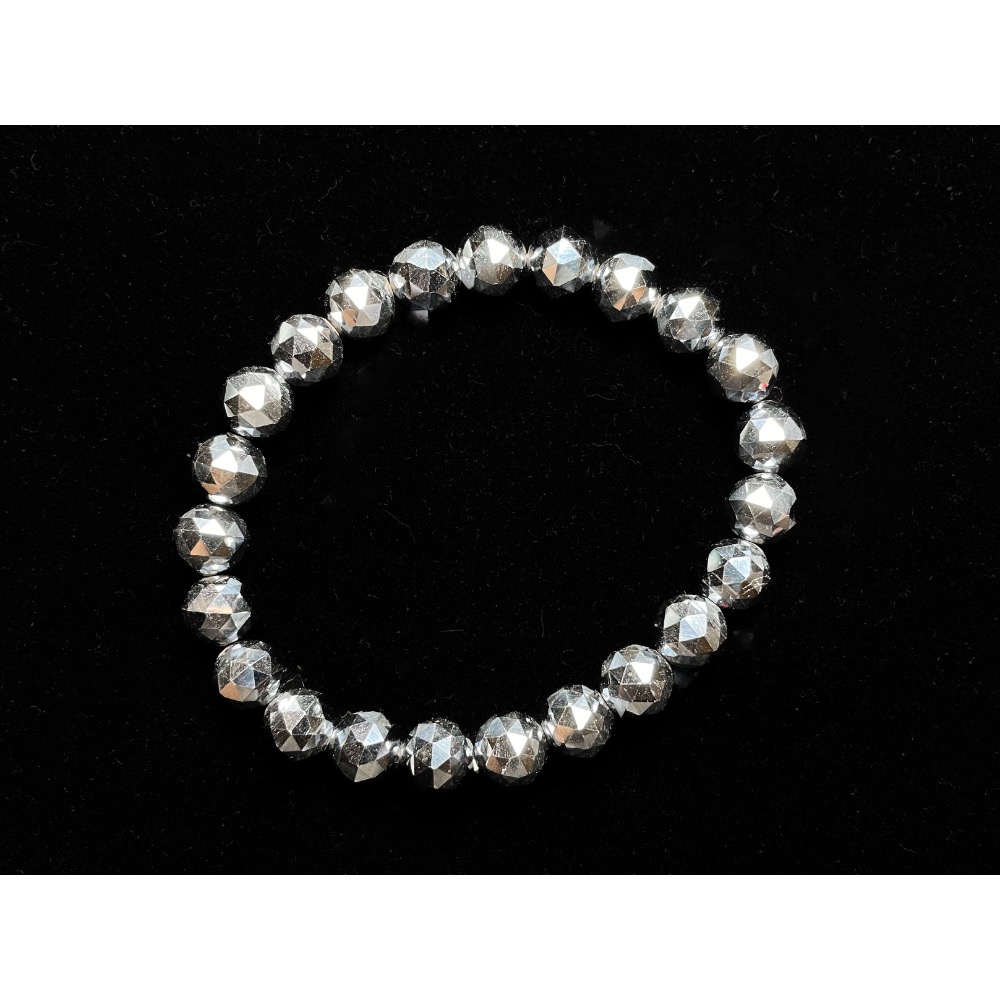 【羊角樹工作室】 鈦赫茲鑽切手串9mm-細節圖3