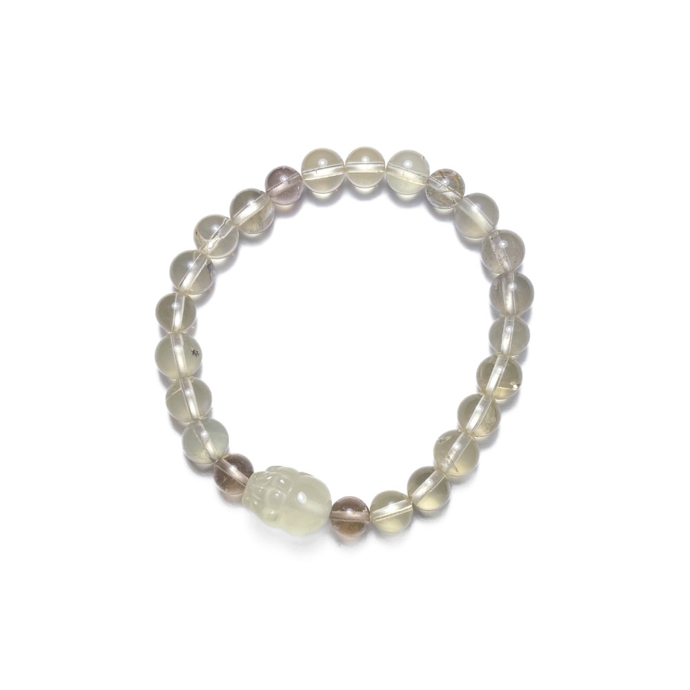 【羊角樹工作室】 黃水晶貔貅小圍手串-細節圖2