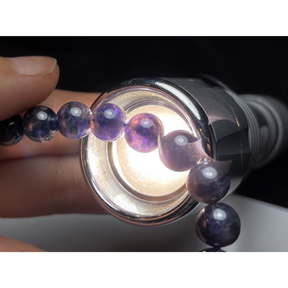 【羊角樹工作室】樸實無華堇青石手串7.8mm-細節圖3