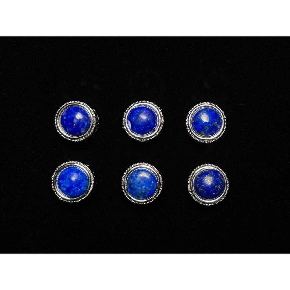 【羊角樹工作室】 青金石 合金通孔配珠-細節圖3