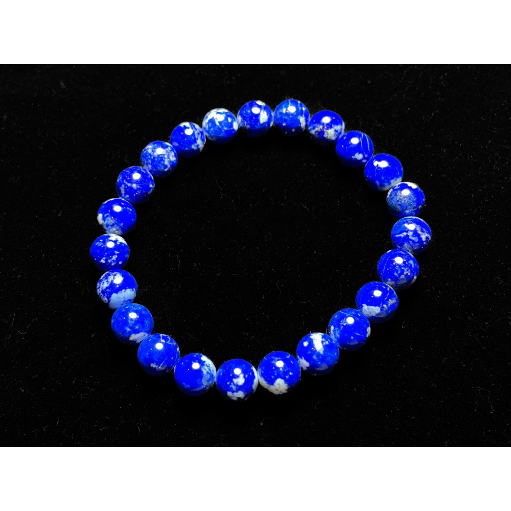 【羊角樹工作室】 真正藍！青金石手串8mm 青花瓷-細節圖4