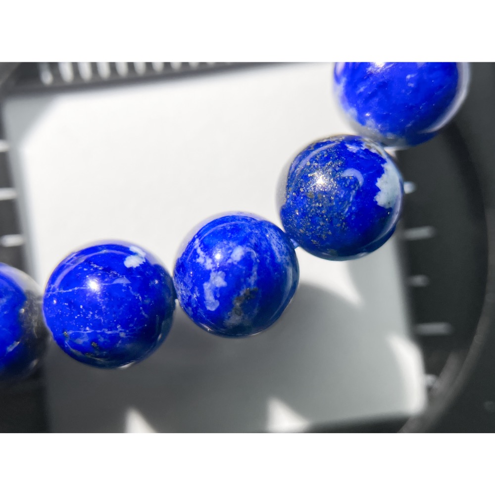 【羊角樹工作室】 真正藍！青金石手串8mm 青花瓷-細節圖5