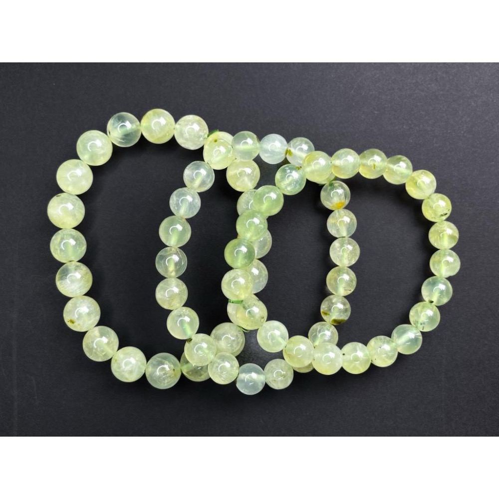 【羊角樹工作室】 葡萄石手串 果凍感QQ彈彈 8-10mm-細節圖4