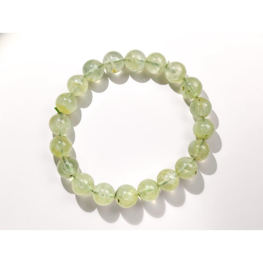 【羊角樹工作室】 葡萄石手串 果凍感QQ彈彈 8-10mm-細節圖6