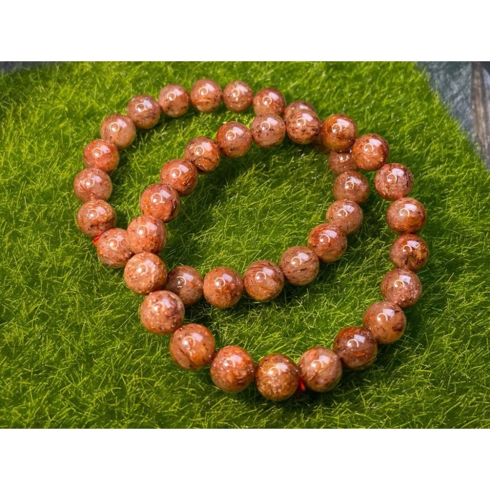 【羊角樹工作室】紅雲母水晶手串9.5mm 紅幽靈-細節圖3