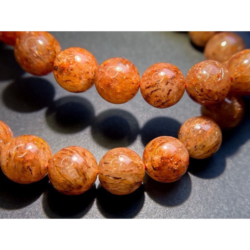 【羊角樹工作室】紅雲母水晶手串9.5mm 紅幽靈-細節圖6