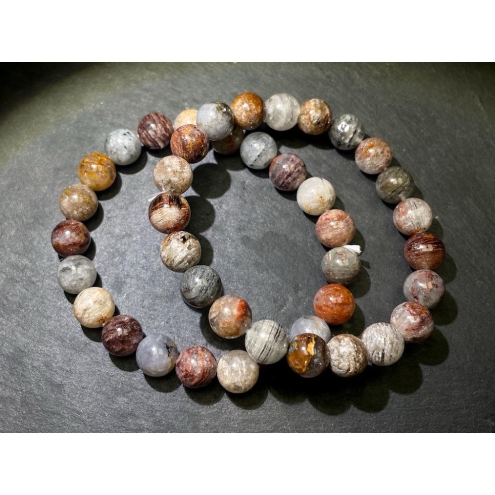 【羊角樹工作室】千層彩幽靈手串9mm 250703-細節圖3