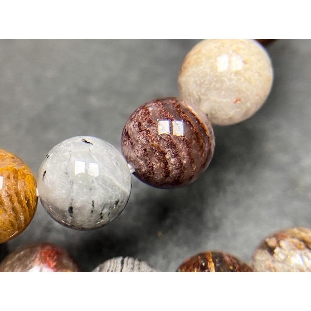 【羊角樹工作室】千層彩幽靈手串9mm 250703-細節圖4