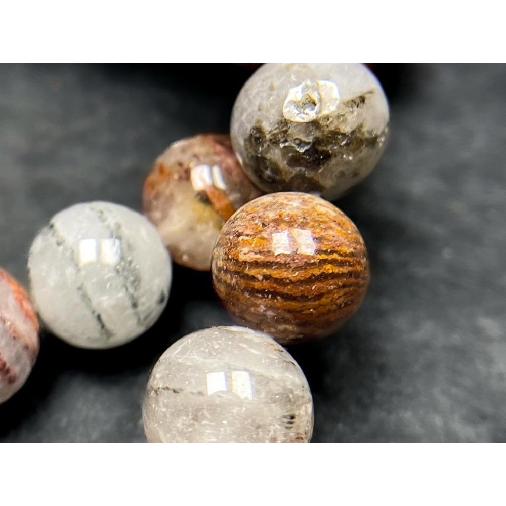 【羊角樹工作室】千層彩幽靈手串9mm 250703-細節圖6