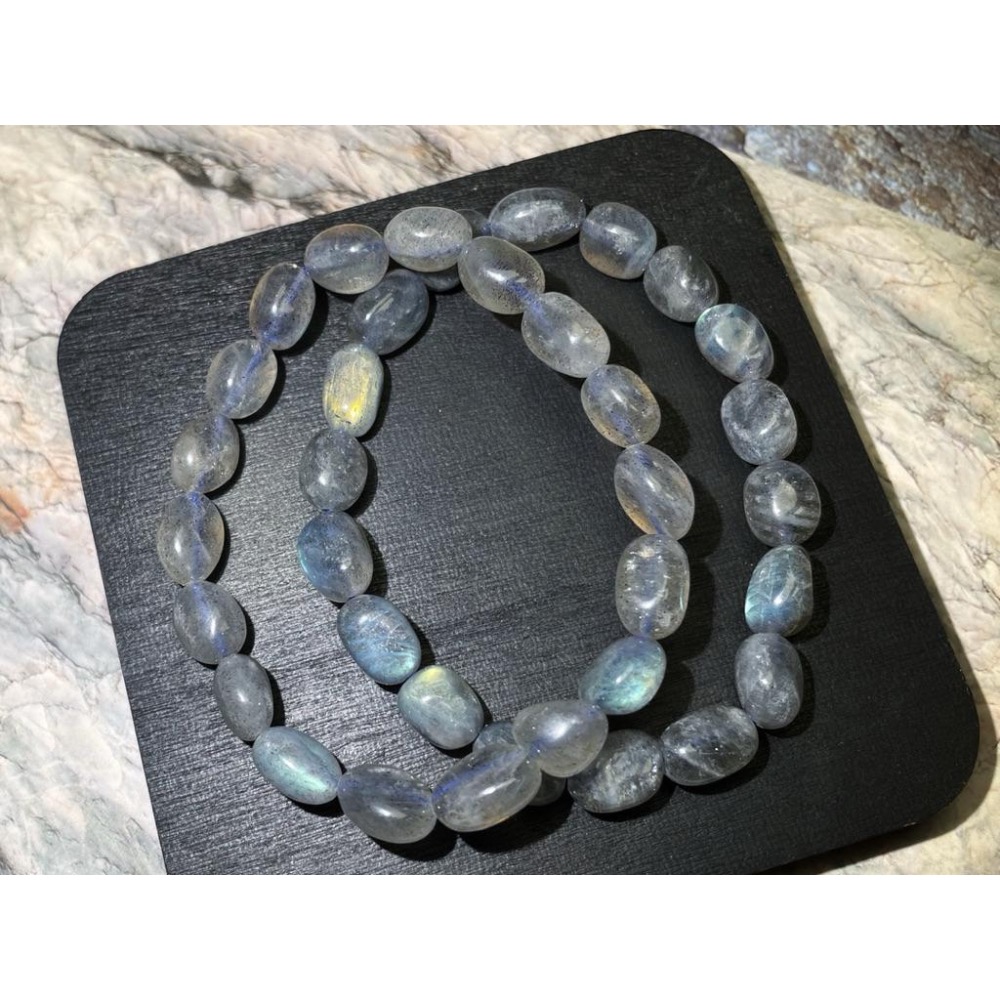 【羊角樹工作室】 拉長滾石手串 8-10mm-細節圖2