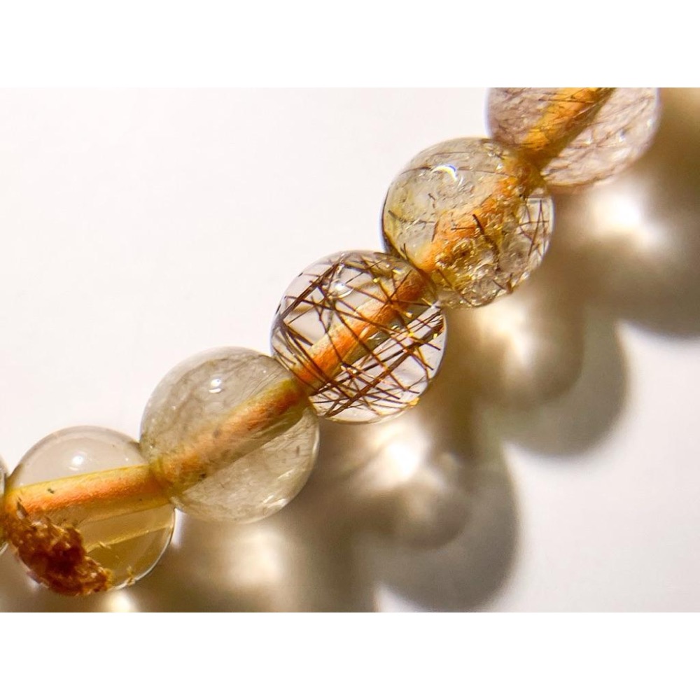 【羊角樹工作室】優質特惠 幽靈髮晶手串5.5mm-細節圖2