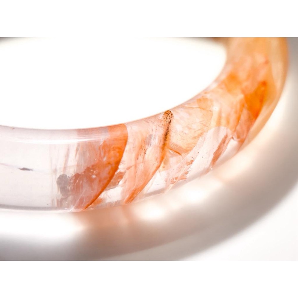 【羊角樹工作室】小圈口紅膠花水晶鐲 內徑49mm-細節圖3