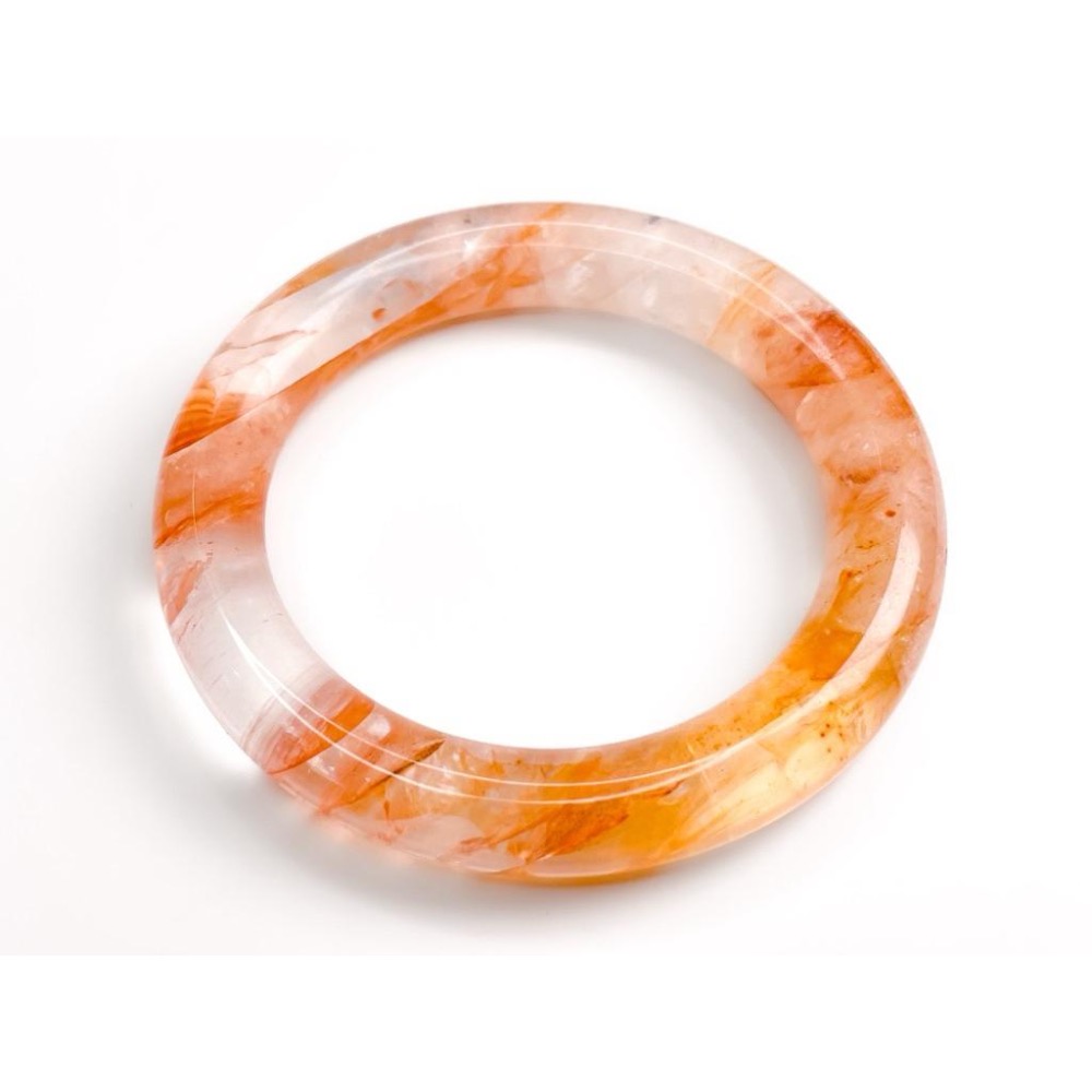 【羊角樹工作室】小圈口紅膠花水晶鐲 內徑49mm-細節圖4